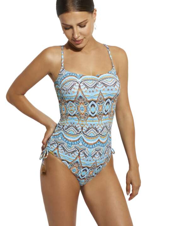 BH658SE Maillot de bain une pièce préformé Mai Thai Selmark Mare Bleu Turquoise face