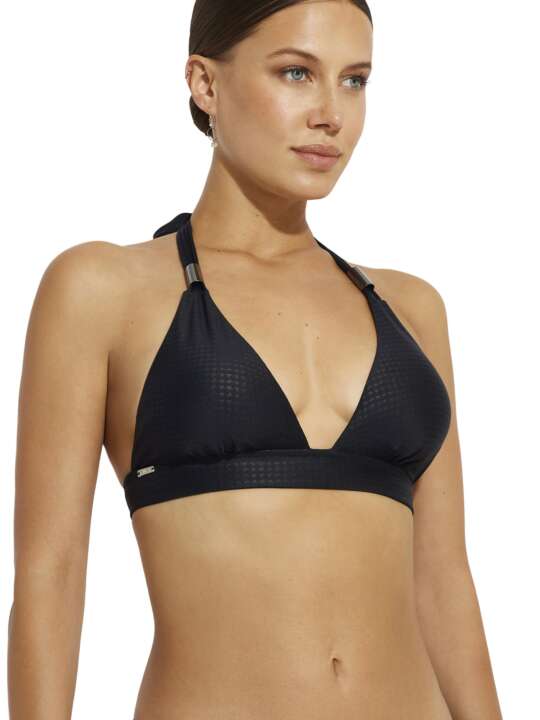 BH710SE Haut maillot de bain triangle préformé Manhattan Selmark Mare Noir face