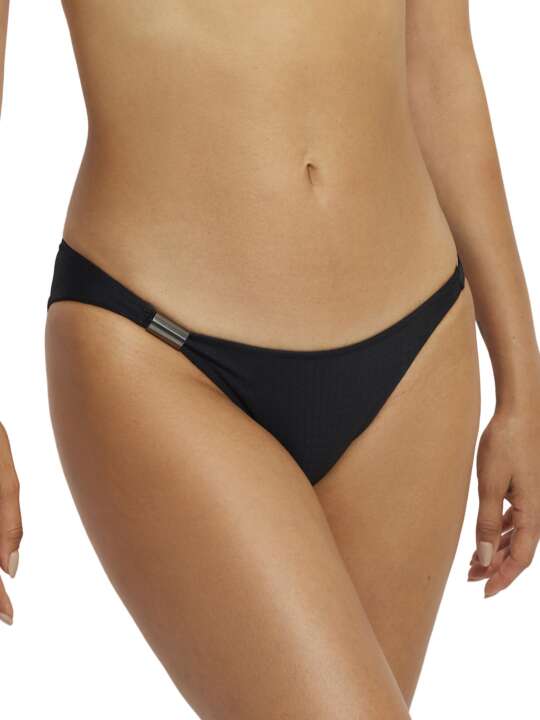 BH707SE Bas maillot slip de bain taille basse Manhattan Selmark Mare Noir face