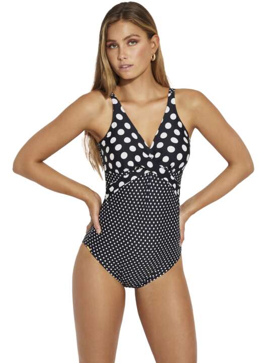 BI463SE Maillot de bain une pièce sans armatures Negroni Selmark Mare Noir face