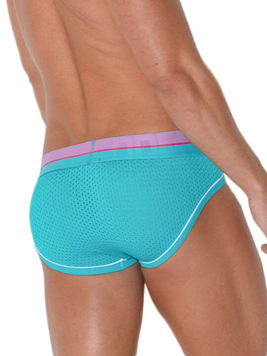 2081COD Briefs Bright Mesh Code22 Turquoise face