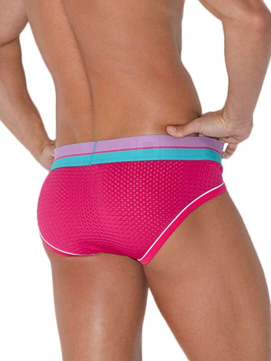 2081COD Briefs Bright Mesh Code22 Pink face