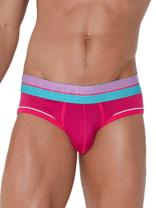 2081COD Briefs Bright Mesh Code22 Pink face