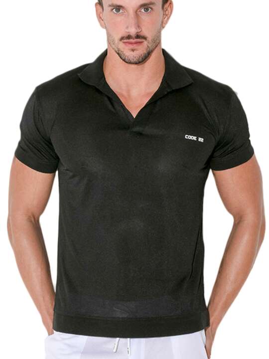 9620COD Polo Vivid Code22 Noir face