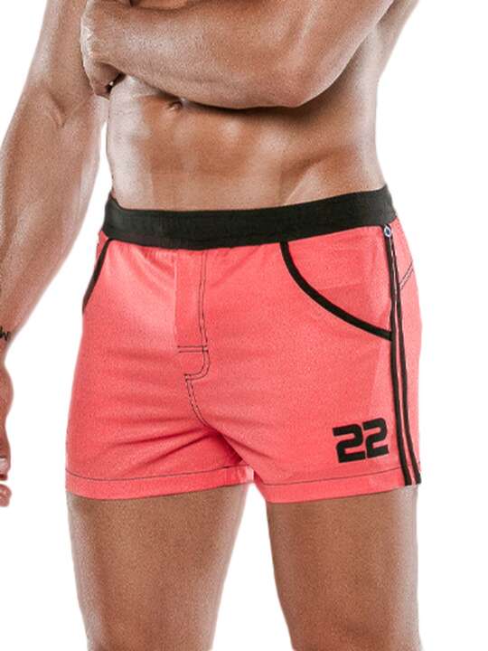 23135CO Short de bain Medley Code22 Corail face