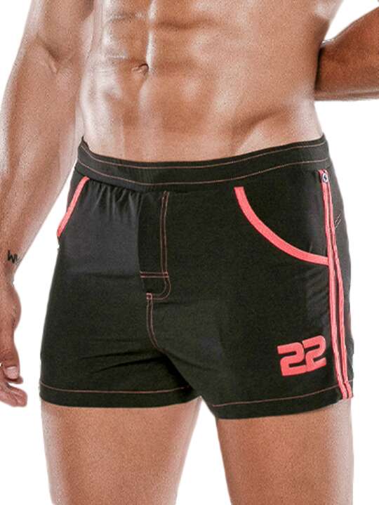 23135CO Short de bain Medley Code22 Noir face