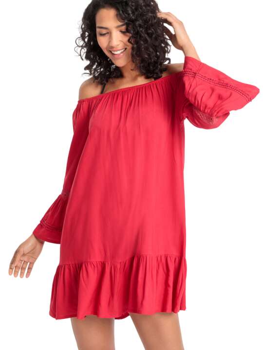 LB40127 Beach tunic Barfuss Lascana Red face