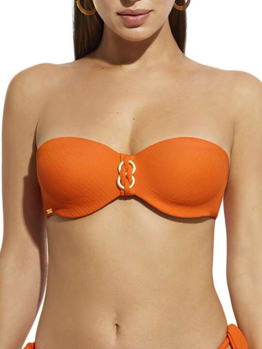 BH216SE Haut maillot de bain bandeau Daiquiri Selmark Mare Orange face