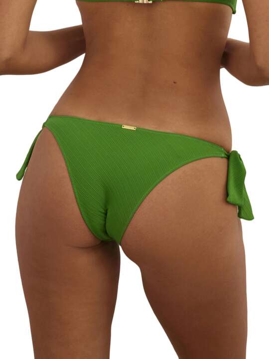 BH204SE Bas maillot de bain brésilien taille basse à nouettes Daiquiri Selmark Mare Vert face