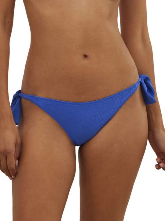 BH204SE Bas maillot de bain brésilien taille basse à nouettes Daiquiri Selmark Mare Bleu face