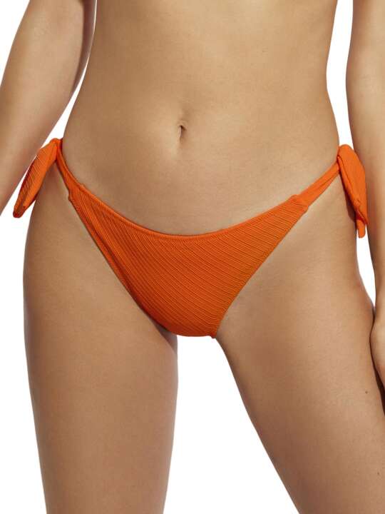 BH204SE Bas maillot de bain brésilien taille basse à nouettes Daiquiri Selmark Mare Orange face