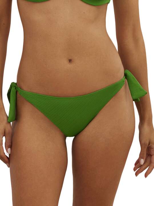 BH204SE Bas maillot de bain brésilien taille basse à nouettes Daiquiri Selmark Mare Vert face