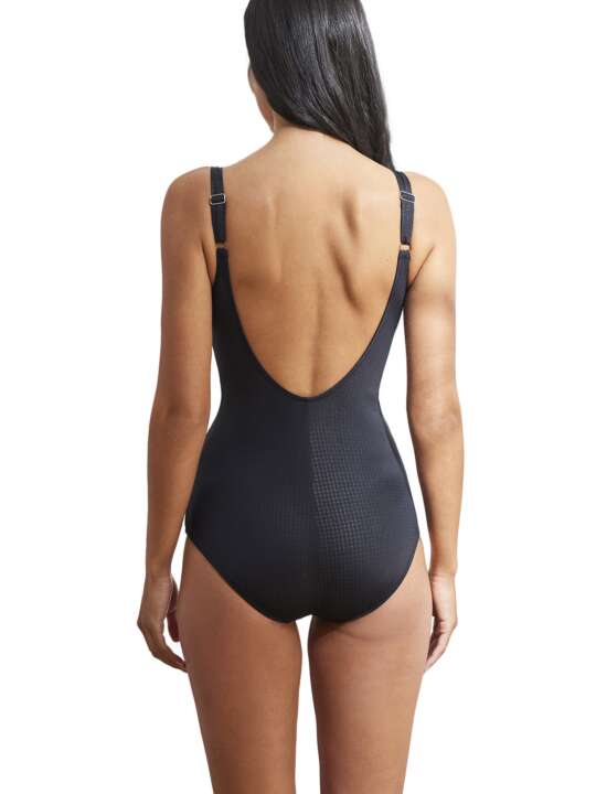 BH753SE Maillot de bain une pièce shapewear préformé Manhattan Selmark Mare Noir face