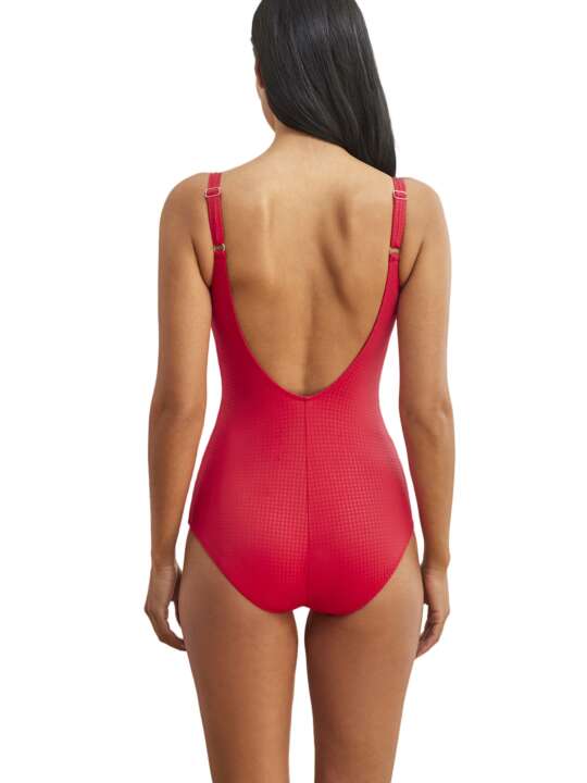 BH753SE Maillot de bain une pièce shapewear préformé Manhattan Selmark Mare Rouge face