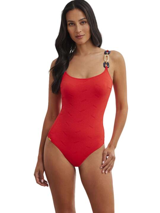 BI258SE Maillot de bain une pièce préformé Cosmopolitan Selmark Mare Rouge face