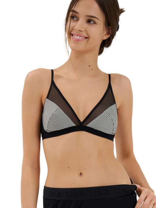 20337LI Soutien-gorge bralette sans armatures Mia Lisca Motif face