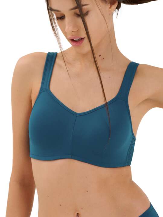 60511LI Soutien-gorge de sport préformé sans armatures Fit Lisca Vert face