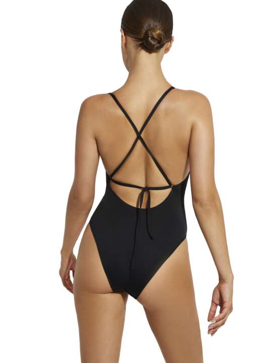 BJ457SE Maillot de bain une pièce triangle préformé multipositions Julieta Selmark Mare Noir face