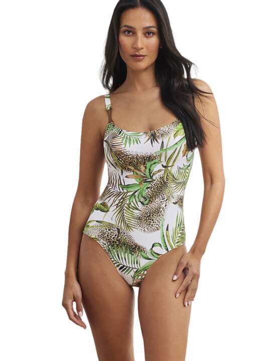 BI158SE Maillot de bain une pièce préformé Paradise Selmark Mare Blanc face