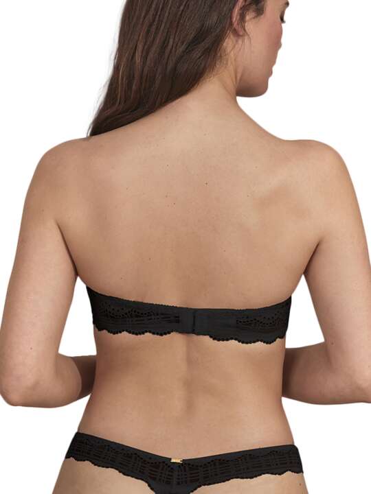 21016SE Soutien-gorge bandeau armaturé préformé Alicia Selmark Noir face