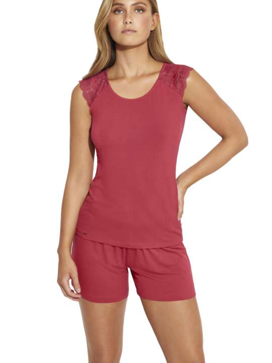 21073SE Pyjama short t-shirt Alicia Selmark Rouge face