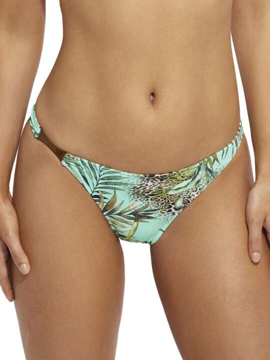 BI104SE Bas maillot brésilien de bain taille basse Paradise Selmark Mare Vert face