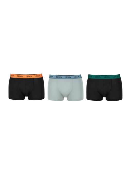 32037LI Pack x3 boxers Argo Lisca Men Multicolor face