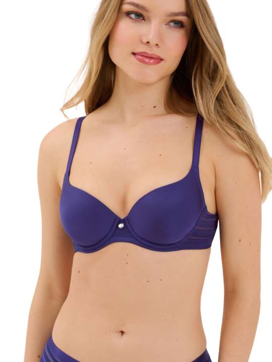 20265LI Soutien-gorge préformé Alegra Lisca bonnets B à E Bleu Marine face