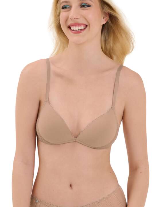 60509LI Soutien-gorge triangle préformé sans armatures Lucky Lisca Cheek Beige face