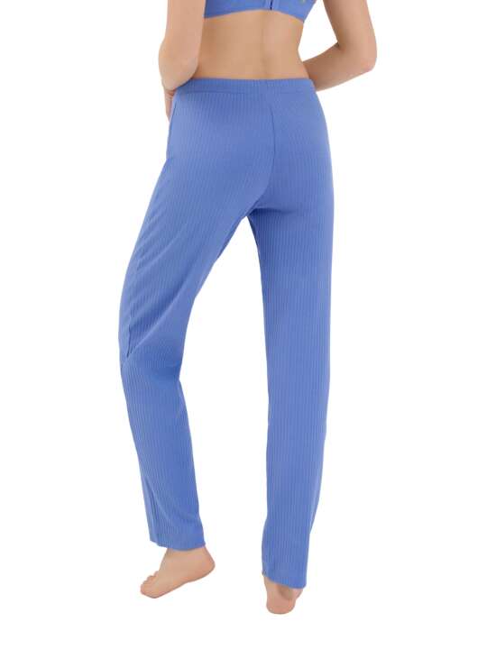 63467LI Bas pyjama pantalon long Lucky Lisca Cheek Bleu face