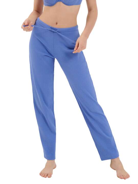 63467LI Bas pyjama pantalon long Lucky Lisca Cheek Bleu face