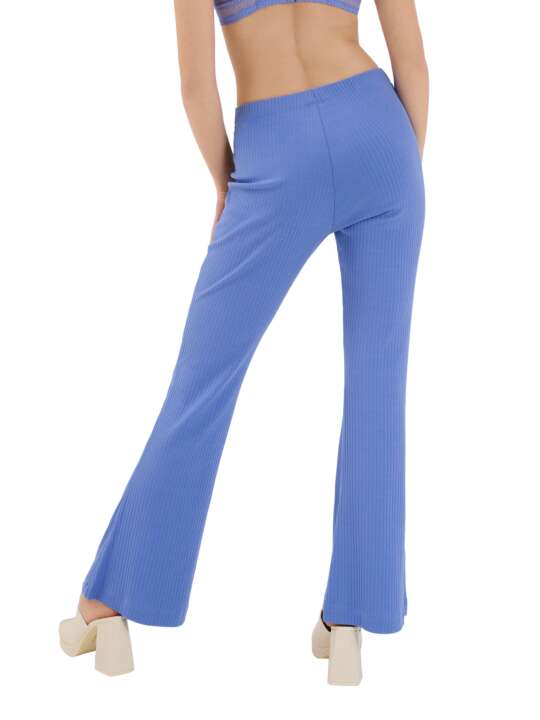 63468LI Bas pyjama pantalon évasé Lucky Lisca Cheek Bleu face