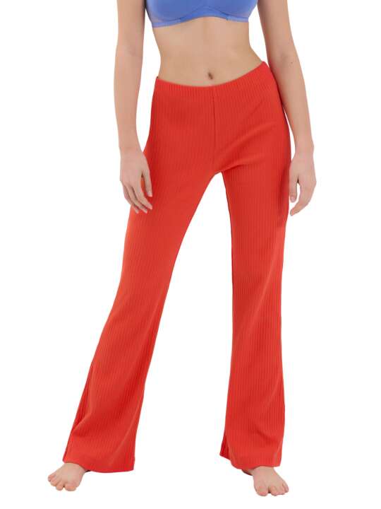 63468LI Bas pyjama pantalon évasé Lucky Lisca Cheek Orange face