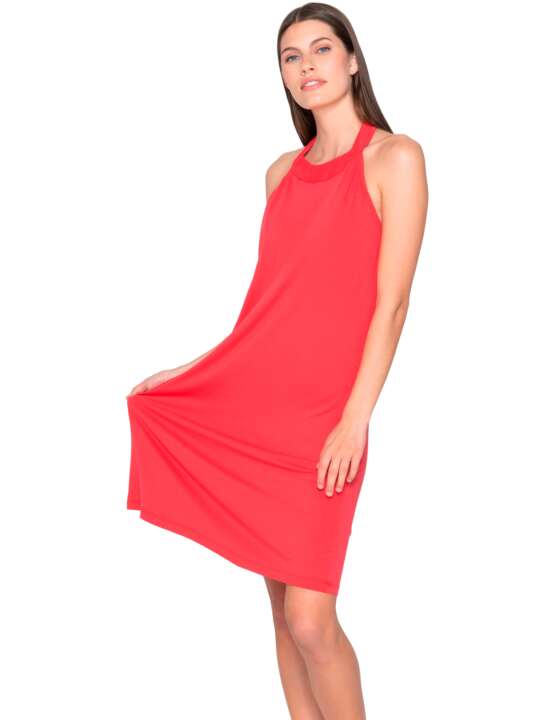 94143LU Robe estivale Promise Luna Splendida Rouge face