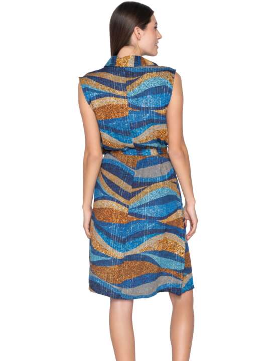 93992LU Sleeveless summer dress Liberty Luna Splendida Printed face