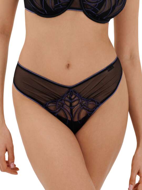 12348LI Brésilien string échancré Amaze Lisca Noir face