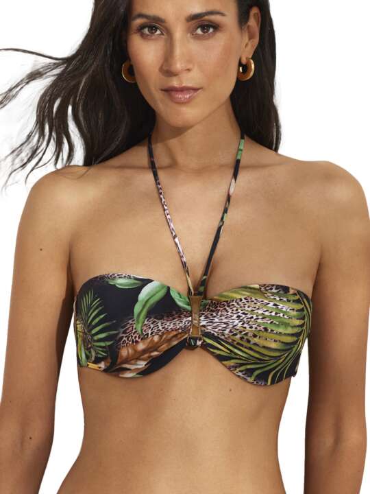 BI116SE Haut maillot de bain bandeau Paradise Selmark Mare Noir face