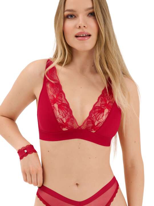 10353LI Soutien-gorge sans armatures Sympathy Lisca Rouge face