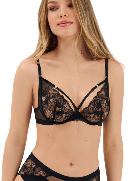 10354LI Soutien-gorge armaturé Sympathy Lisca Noir face