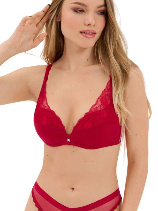 10356LI Soutien-gorge push-up sans armatures Sympathy Lisca Rouge face