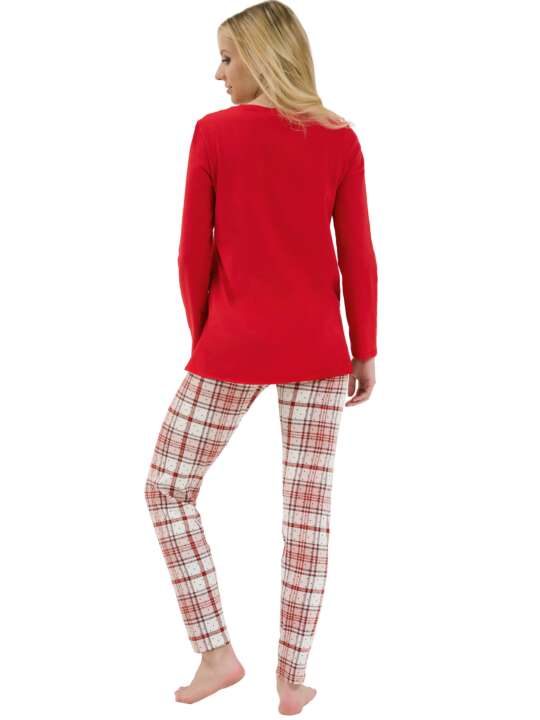 63464LI Pyjama leggings tunique manches longues Holiday Lisca Cheek Rouge face
