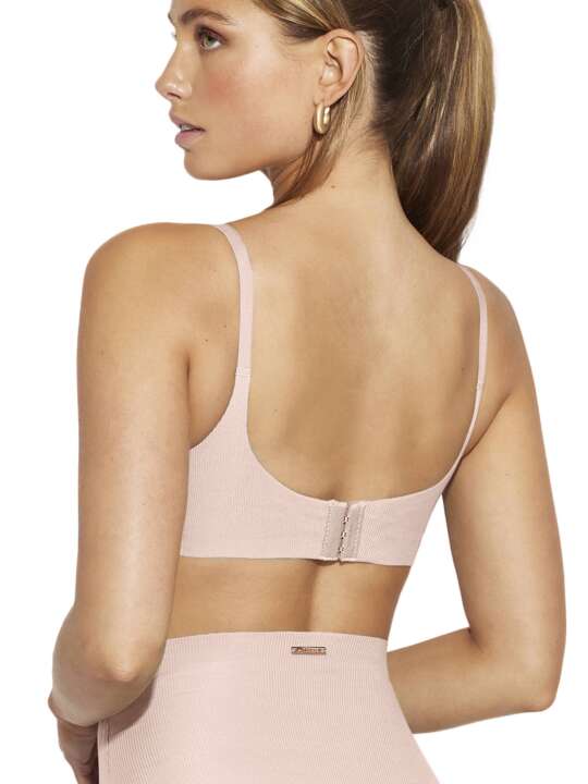 10615SE Soutien-gorge triangle préformé plongeant coques amovibles One Selmark Rose face