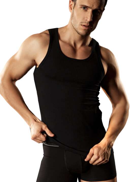 31009LI Tank top Hermes Lisca Men Black face