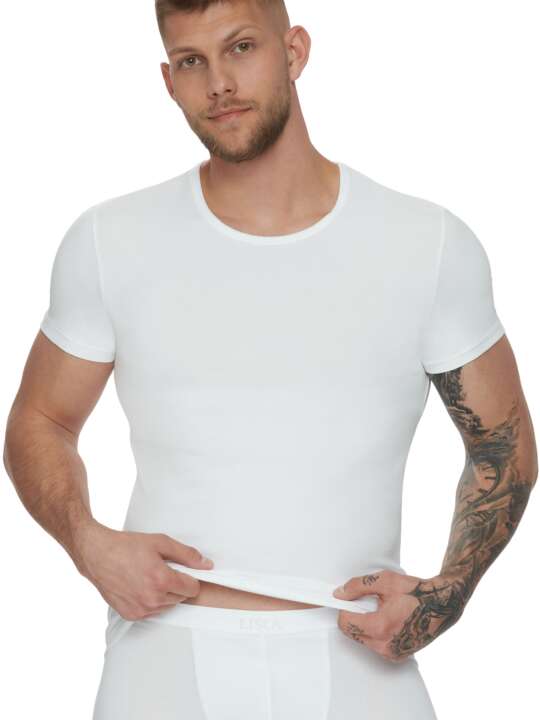 31010LI T-shirt manches courtes Hermes Lisca Men Blanc face