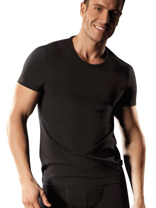 31010LI Short-sleeved T-shirt Hermes Lisca Men Black face