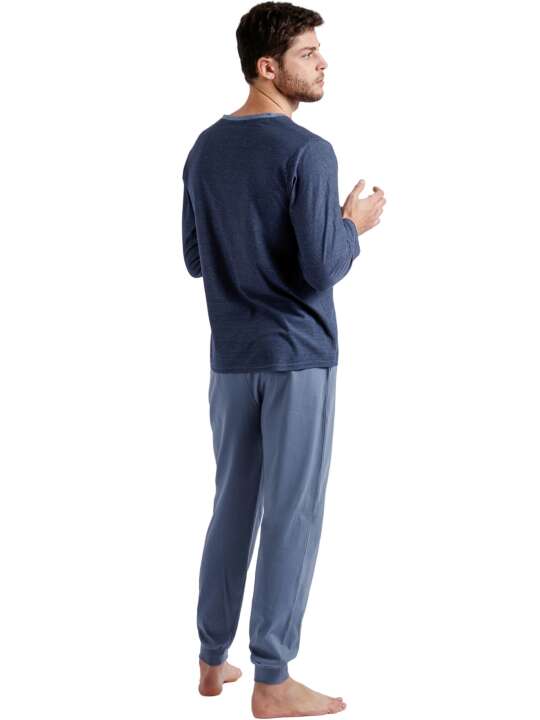 60916AD Pyjama tenue d'intérieur pantalon et haut Azure A Antonio Miro Admas Bleu face