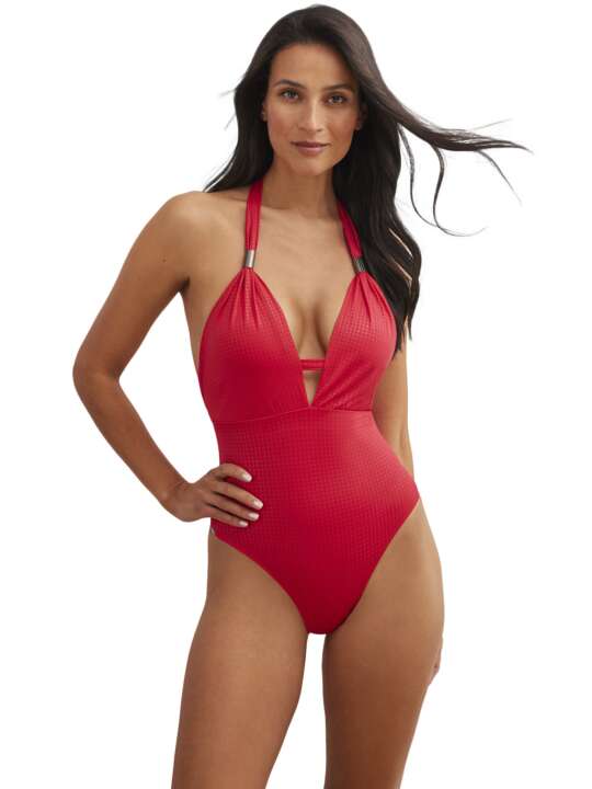 BH757SE Maillot de bain une pièce triangle préformé multipositions Manhattan Selmark Mare Rouge face