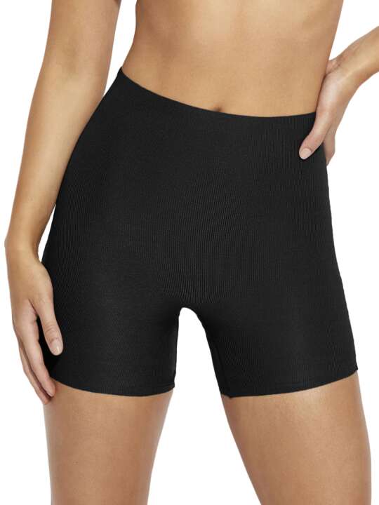 10694SE Shorty-panty gainant taille haute One Selmark Noir face