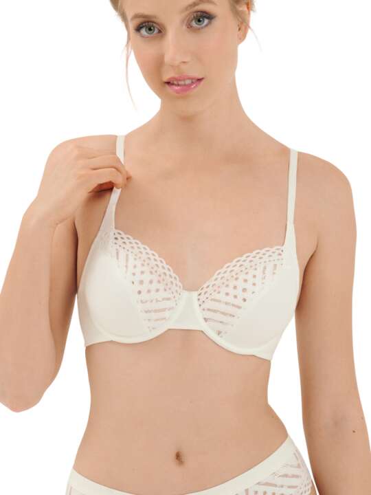 20340LI Soutien-gorge armaturé Maxine Lisca Ivoire face