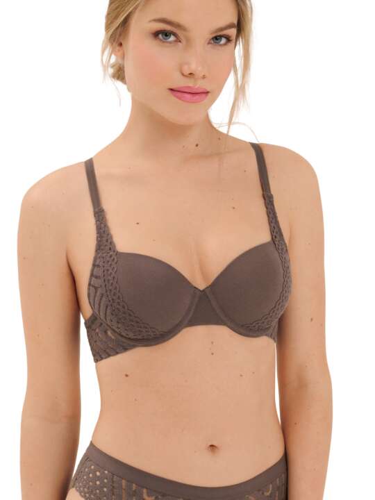 20341LI Soutien-gorge préformé Maxine Lisca Chocolat face